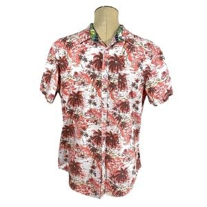 Pete Huntington Hawaiian Colorful Button Up Shirt Size Large